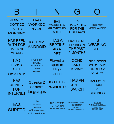 Last Team Meeting Bingo Card