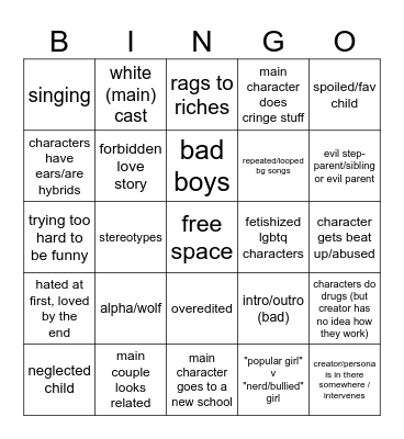 gacha Bingo Card