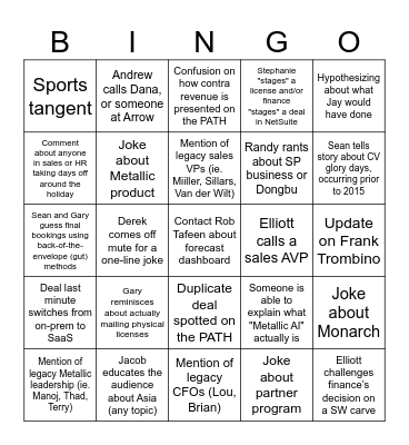 CV QE Open Line Bingo Card