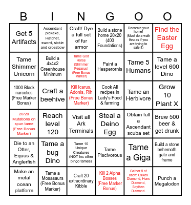 Caballus Bingo Card