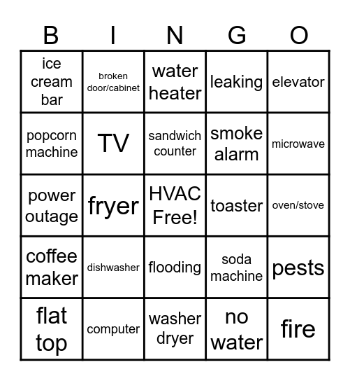 Suite Building Boogaloo Bingo Card