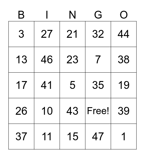 BINGO 2024 Bingo Card