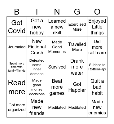 2023 Bingo Card