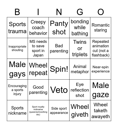 Wheel of Bingo Card