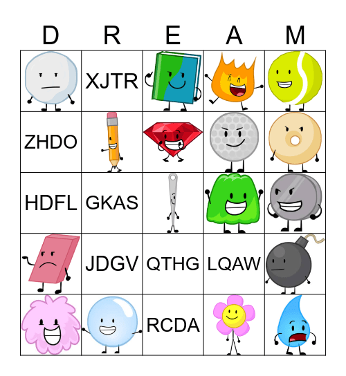 Battle For Dream Island Bingo Card