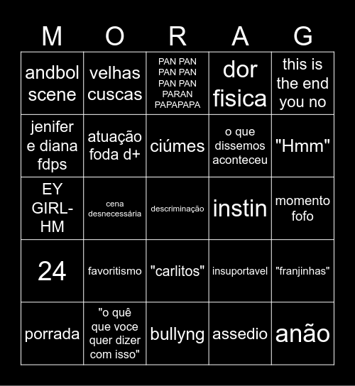 Morangos com açucar Bingo Card