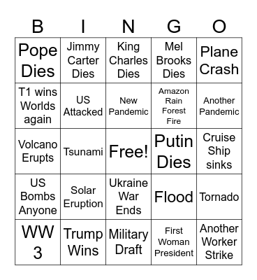 2024 Bingo Card