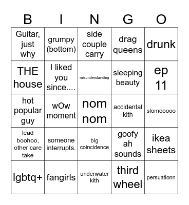 B L Bingo Card