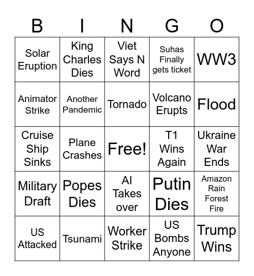 2024 Bingo Card