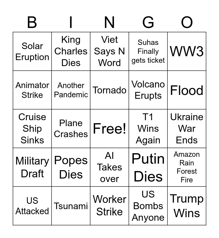 2024 Bingo Card   2024 