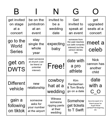2023 Bingo Card Bingo Card