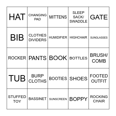 GIFT BINGO Card