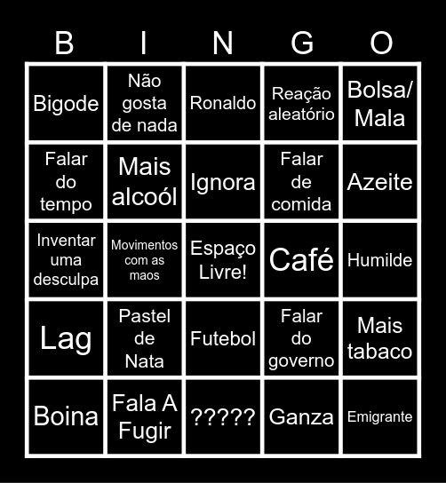 Bingo Do Ruial Bingo Card