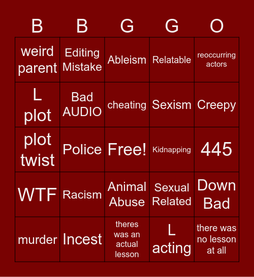 tmrws teachings Bingo Card