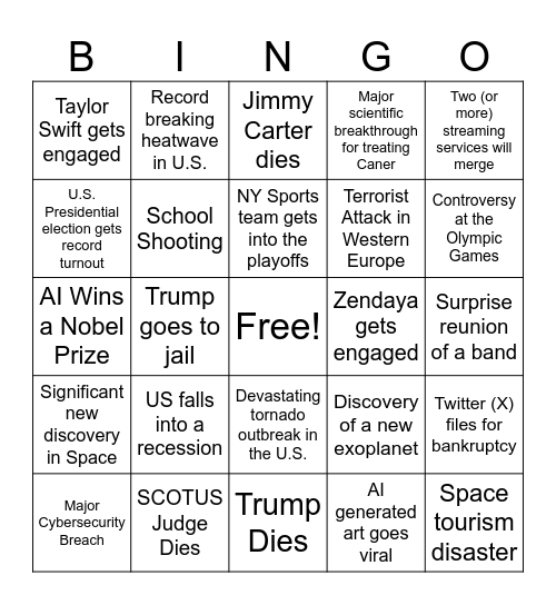 2024 Bingo Card   2024 Bingo 