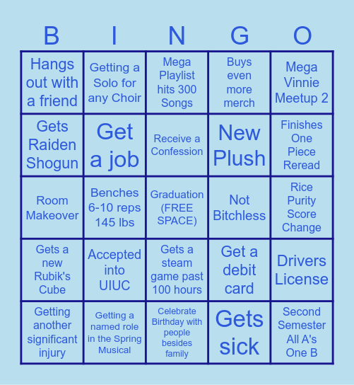 January-CollegeBegins Bingo Card