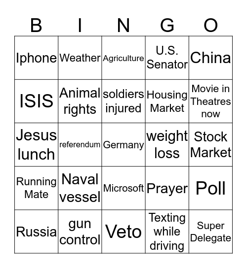 Bingo Card