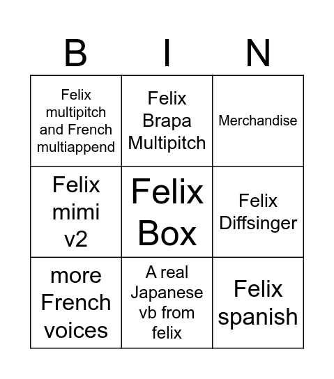 BINGO Card