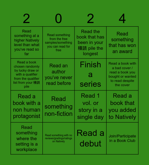 Thud's Bingo Card