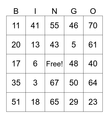 2023 Compton Christmas BINGO Card