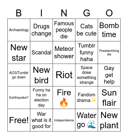 2024 Bingo Card