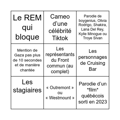 DIFFICILE Bingo Card