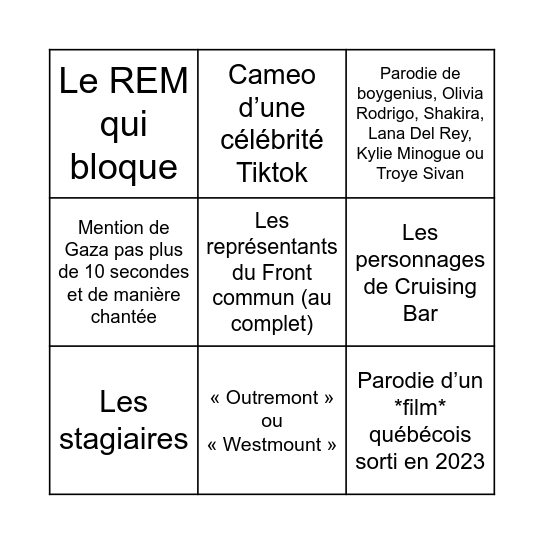 DIFFICILE Bingo Card