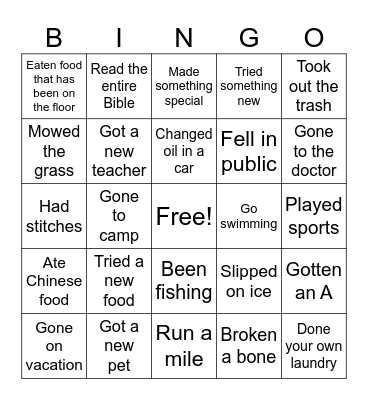 2023 Bingo Card