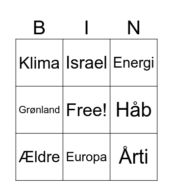 Dronningens Nytårstale 2023 Bingo Card