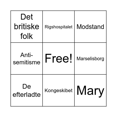 Nytårs Bingo 2023/2024 Bingo Card