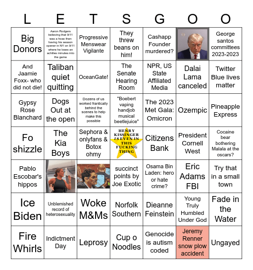 2023 Bingo Card