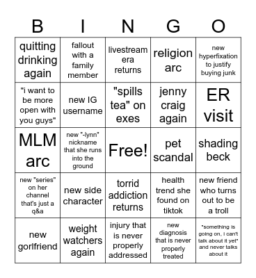 amberlynn 2024 Bingo Card