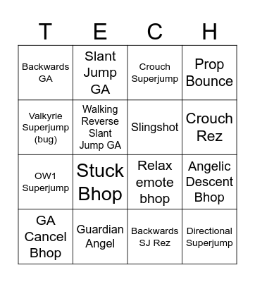 Mercy Tech Bingo Card