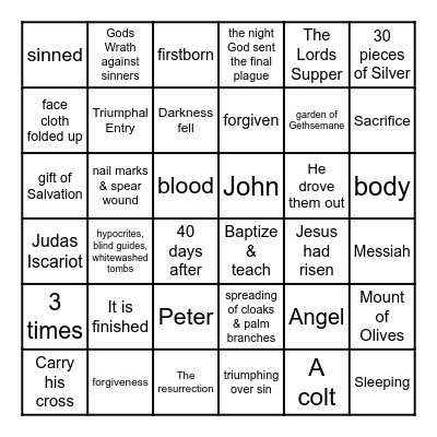 Review Bingo Card