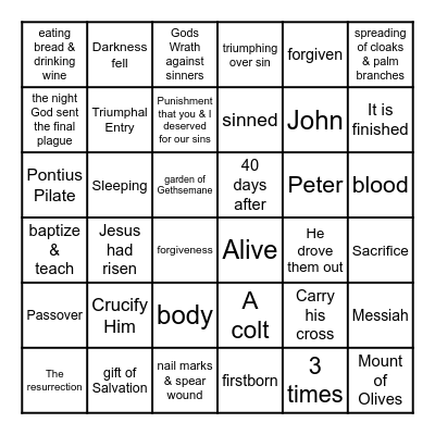 Review Bingo Card