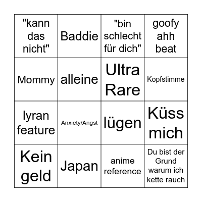 Yungmon Bingo Card