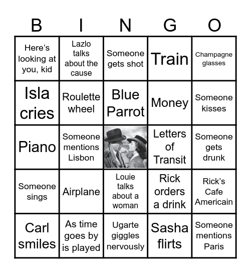 CASABLANCA Bingo Card