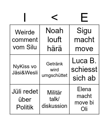 new years eve 2023 Bingo Card