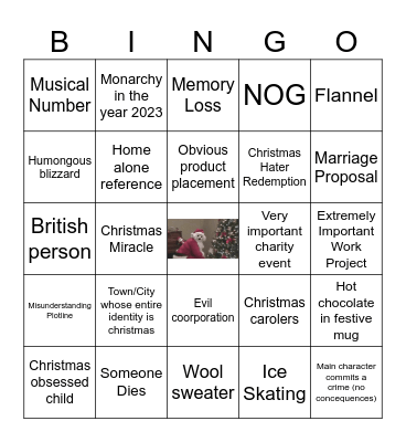 CHRISTMAS MOVIE BINGO Card