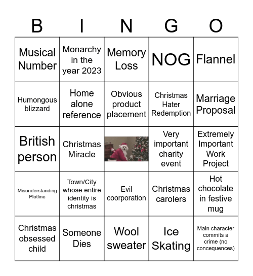 CHRISTMAS MOVIE BINGO Card