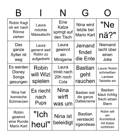 Silvester 24 Bingo Card