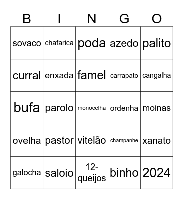 BINGO SALOIO Bingo Card