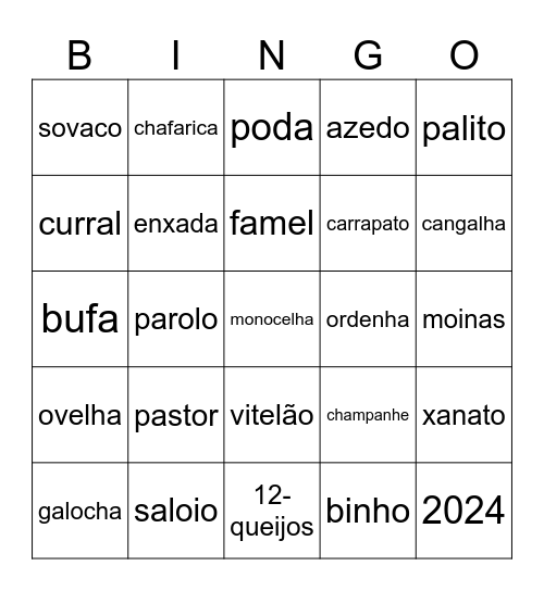 BINGO SALOIO Bingo Card