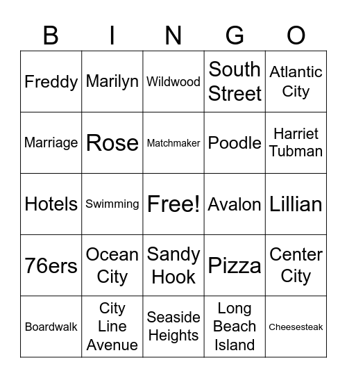 Don't Forget to Write Bingo Card