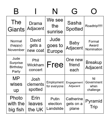 2024 Bingo Card Bingo Card