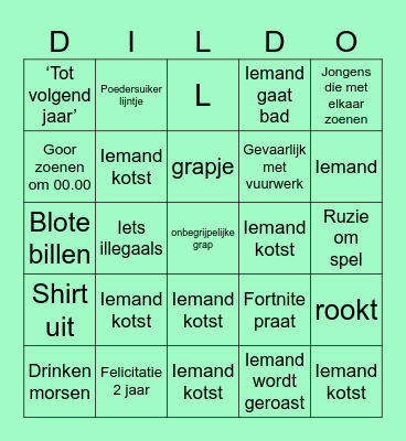 New yeaaar🤞🏻😋🤪🎆🎇 Bingo Card