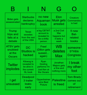 2024 Bingo Card