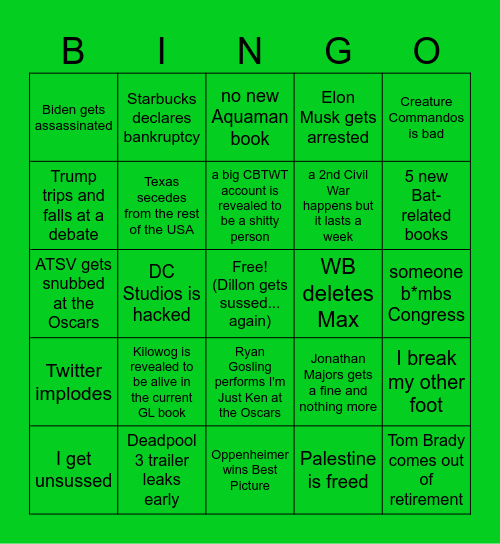 2024 Bingo Card