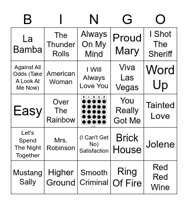 Cover Versions Cover All Bingo Card