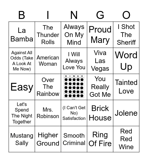 Cover Versions Cover All Bingo Card